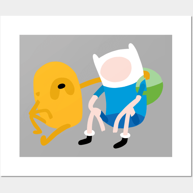 Minimal Finn and Jake Wall Art by Bleachie